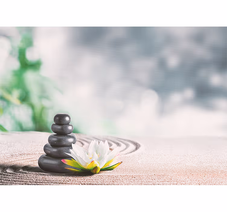 Fototapet zen stivuire senină de pietre - TenStickers