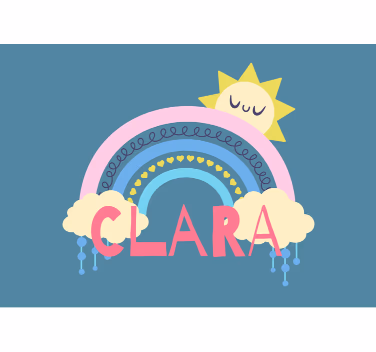 Fototapet pentru copii temă de curcubeu vesel - TenStickers