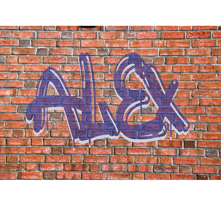 Fototapet artă urbană creativitate cu nume de graffiti - TenStickers