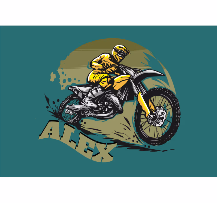 Fototapet vehicule acțiune motociclist motocross - TenStickers