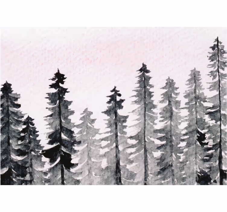 Fototapet natura pini înalți - TenStickers