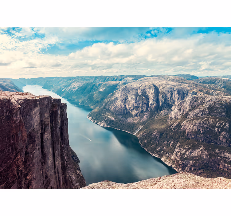 Fototapet peisaje perspectiva marelui fjord - TenStickers