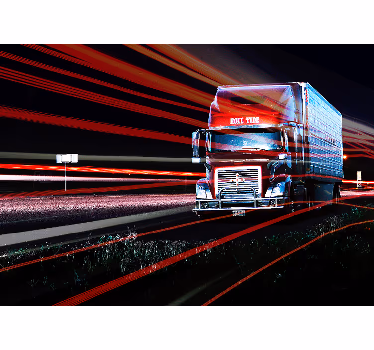 Camion cu multe lumini mural de perete - TenStickers