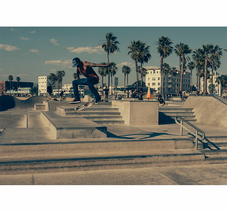 Fototapet artă urbană skateboarder în acțiune - TenStickers
