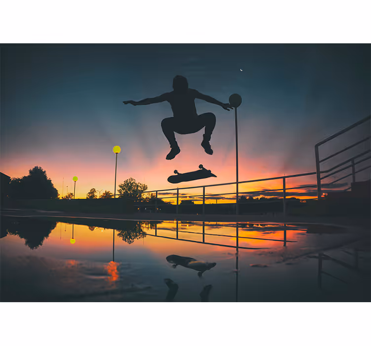 Fototapet muzică patinator în mișcare - TenStickers