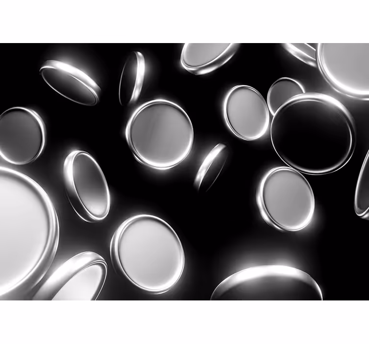 Fototapet abstract forme rotunde plutitoare - TenStickers