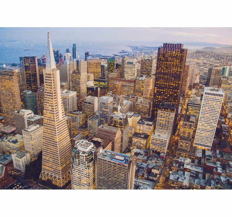 Fototapet de oraș peisajul urban din san francisco - TenStickers