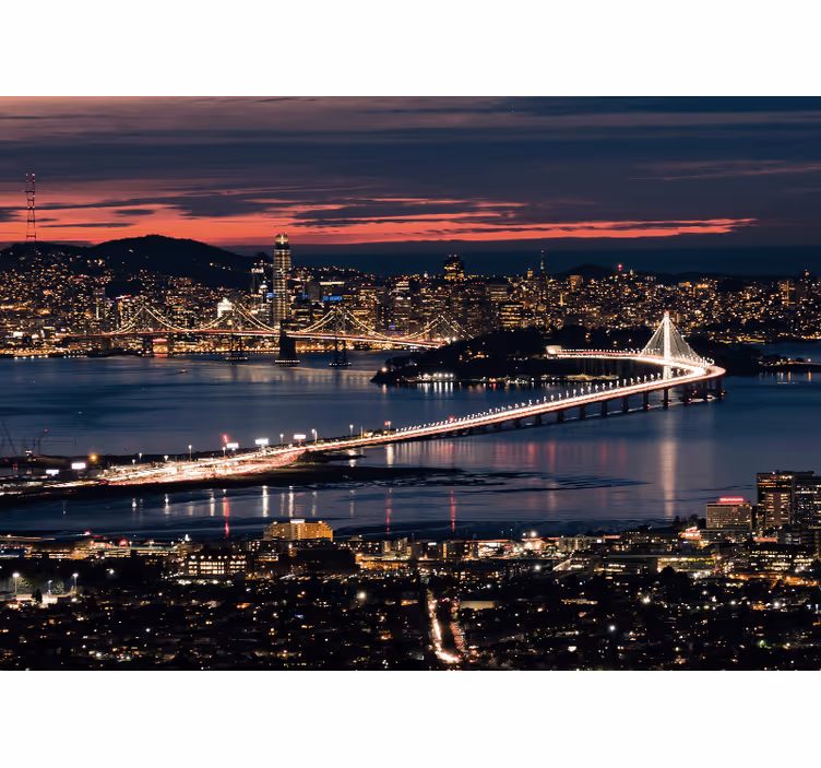 Mural de perete san francisco în seara - TenStickers
