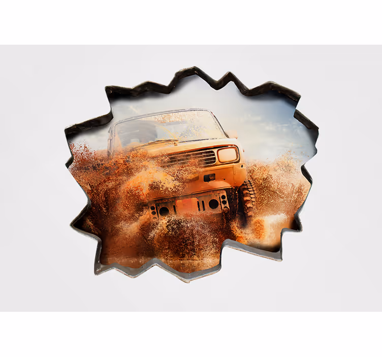 Fototapet vehicule offroader ruginit - TenStickers