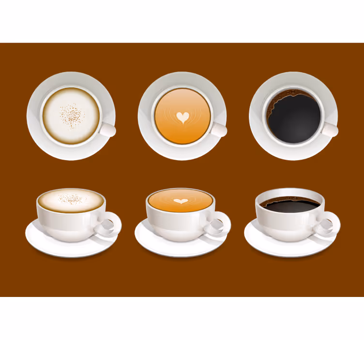Fraze fototapet modele de cești de cafea - TenStickers
