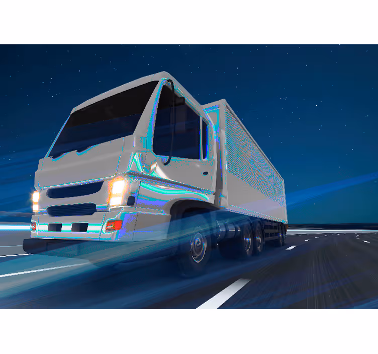 Fototapet vehicule mișcarea unui camion supradimensionat - TenStickers