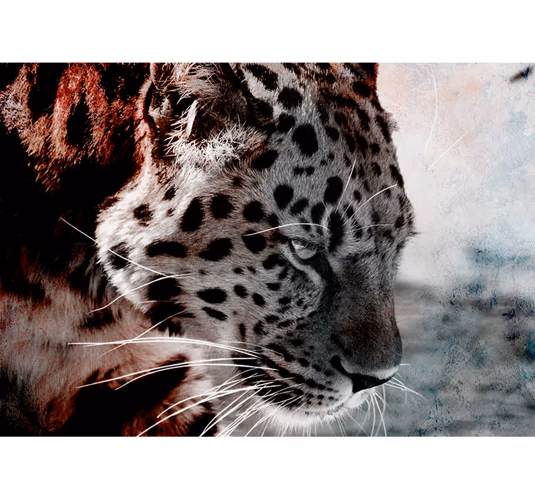 Fototapet animale portret de leopard în prim-plan - TenStickers
