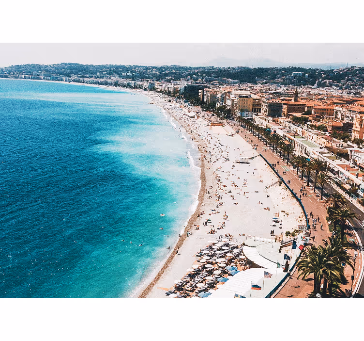 Fototapet de oraș paradisul plajei franceze - TenStickers