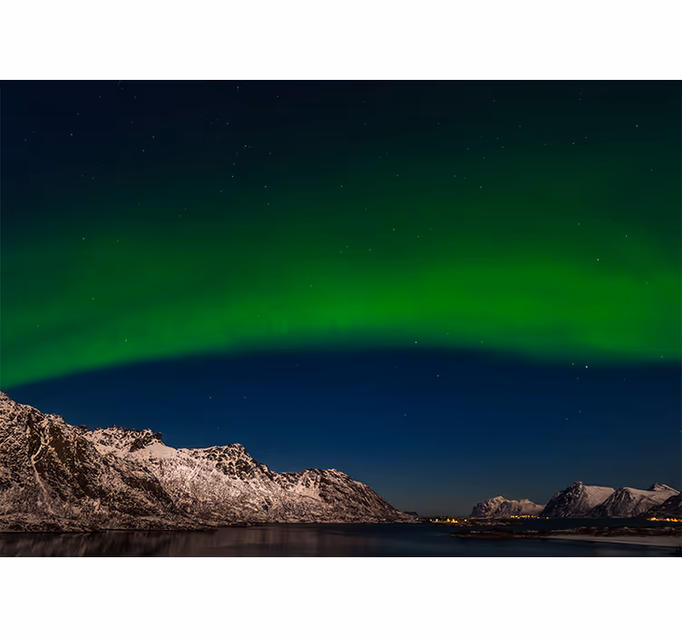Murală de lumină boreală deasupra cerului natură - TenStickers