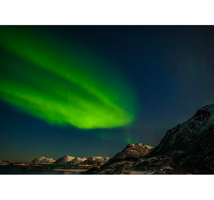 Fototapet natura spectacolul aurorilor boreale - TenStickers