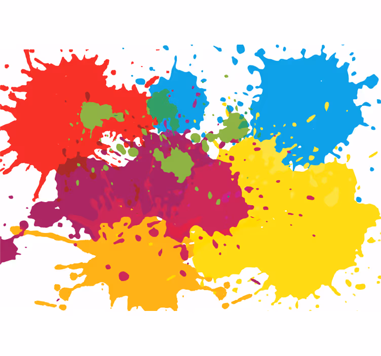 Fototapet artă urbană modele colorate de stropi - TenStickers