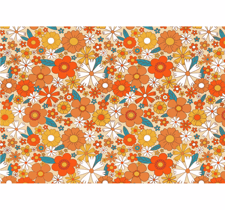 Fototapet cu flori model floral vibrant - TenStickers