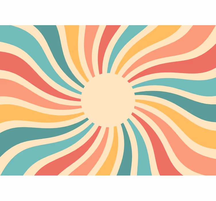 Fototapet abstract valuri de culoare radiante - TenStickers