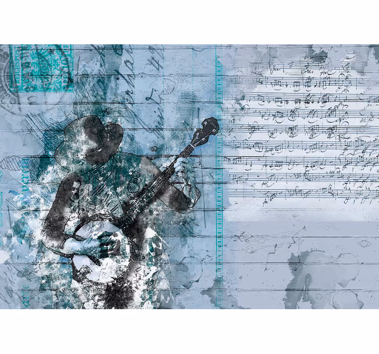 fototapetde perete abstract muzical design muzical note muzicale - TenStickers