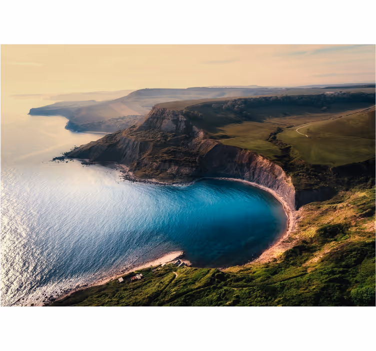 Fototapet peisaje orizont de coastă luxuriant - TenStickers