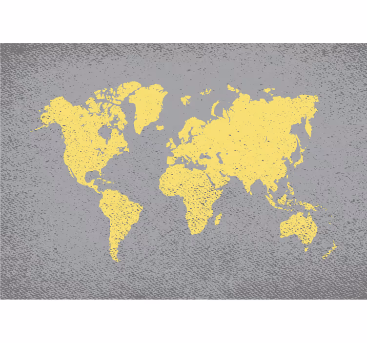 Fototapet harta lumii mapa contur a lumii - TenStickers
