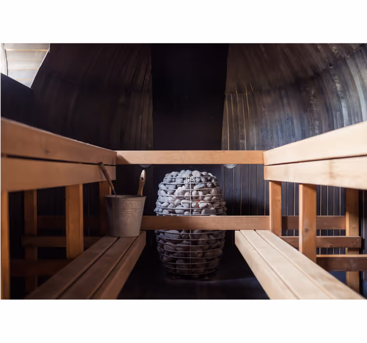 Fototapet zen experiență relaxantă în saună - TenStickers