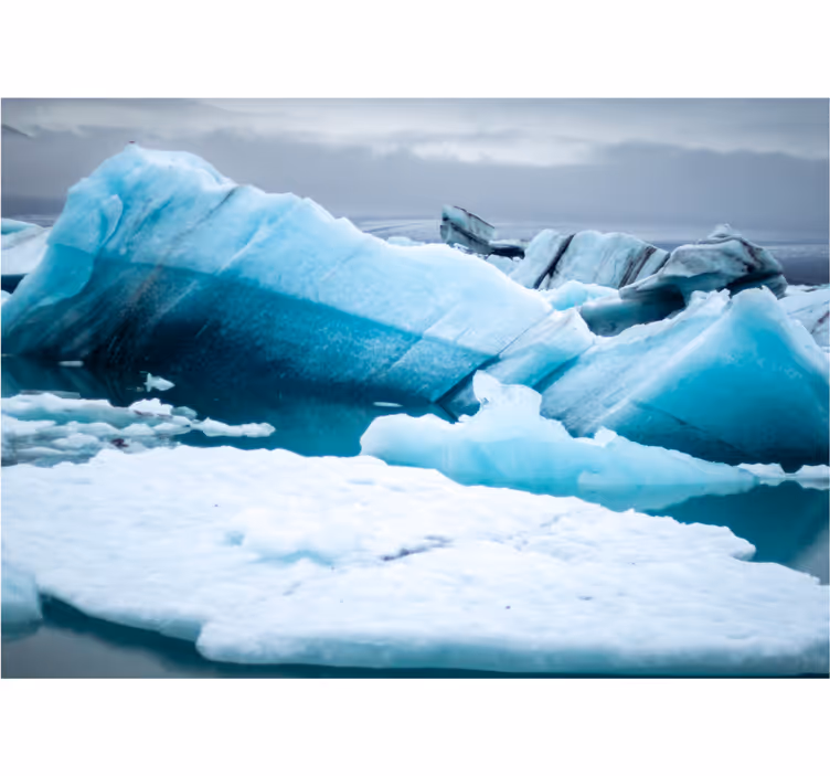 Muntele fototapet formatiuni de gheață glacială - TenStickers