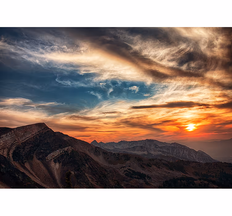 Muntele fototapet apus de munte grandios - TenStickers