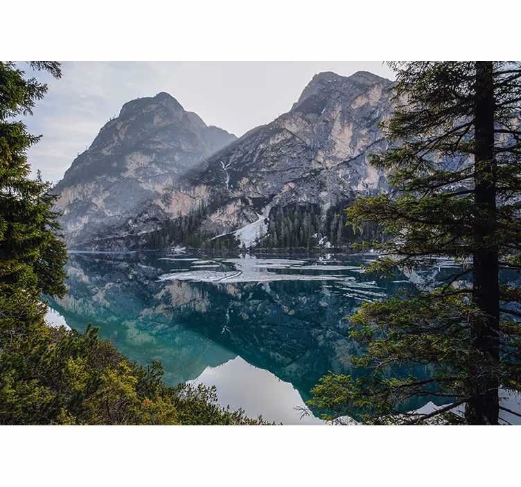 Fototapet peisaje rezonanță montană tranquilă - TenStickers