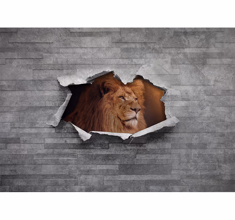 Fototapet leii ilustrație cu lei majestuoși - TenStickers
