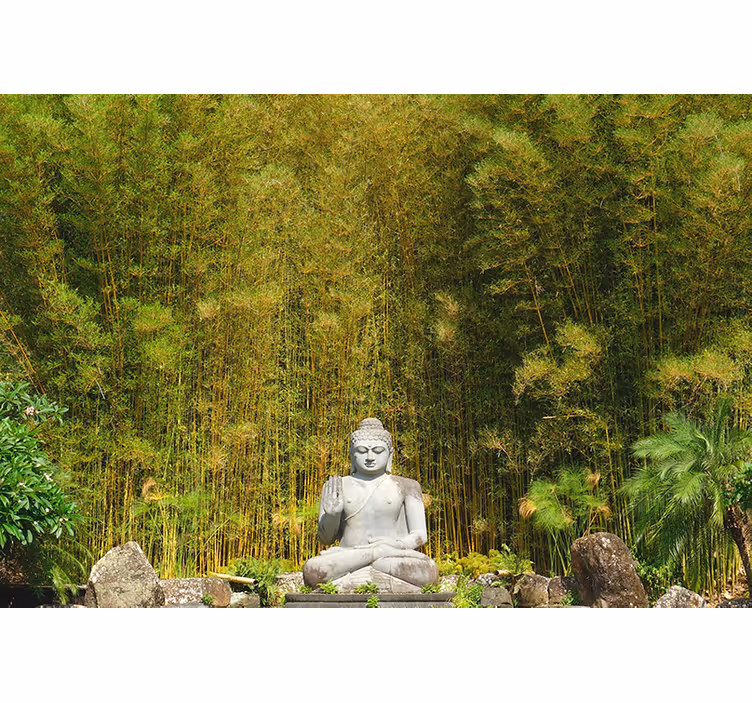 Fototapet camera de zi sculptură liniştită a lui buddha - TenStickers