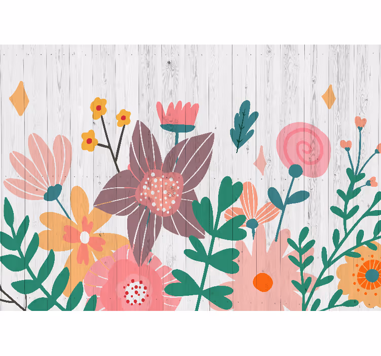Fototapet cu flori lucrări florale colorate - TenStickers