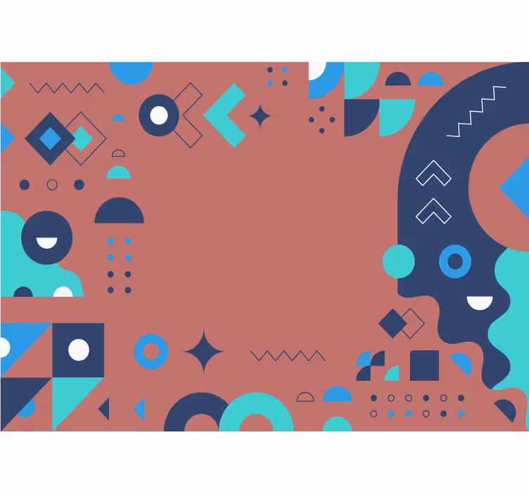 Fototapet abstract cu compoziție geometrică - TenStickers