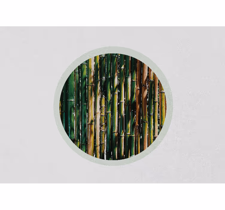 Fototapet 3d pădure verde de bambus - TenStickers