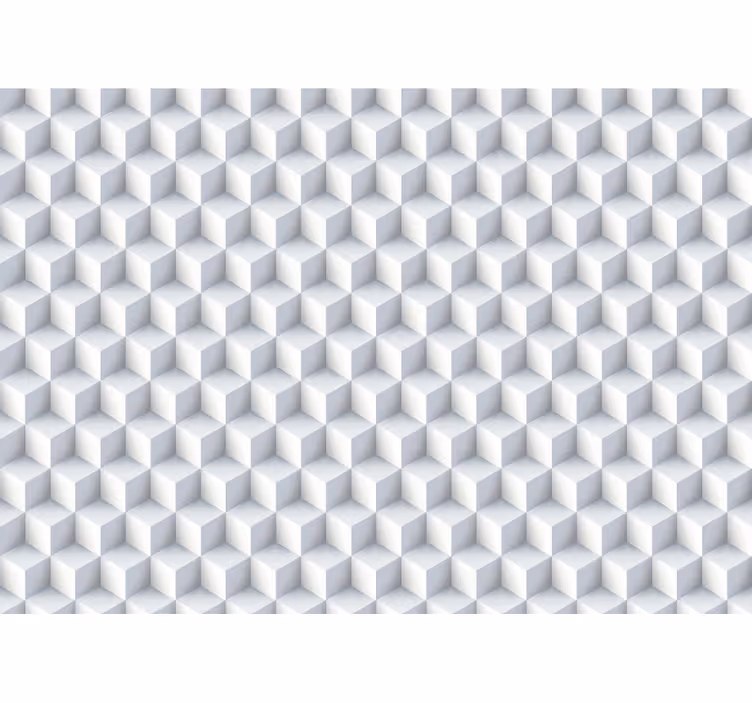 Murală de perete cu cuburi albe multiple 3d - TenStickers
