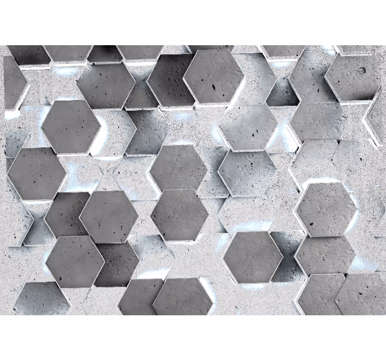 Fototapet texturat model beton hexagonal - TenStickers