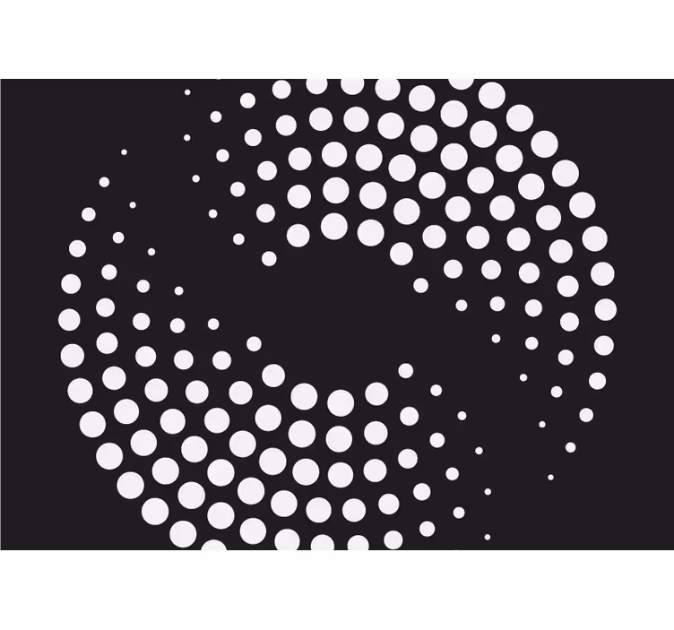 Alte fotomural design dinamic punctat alb - TenStickers