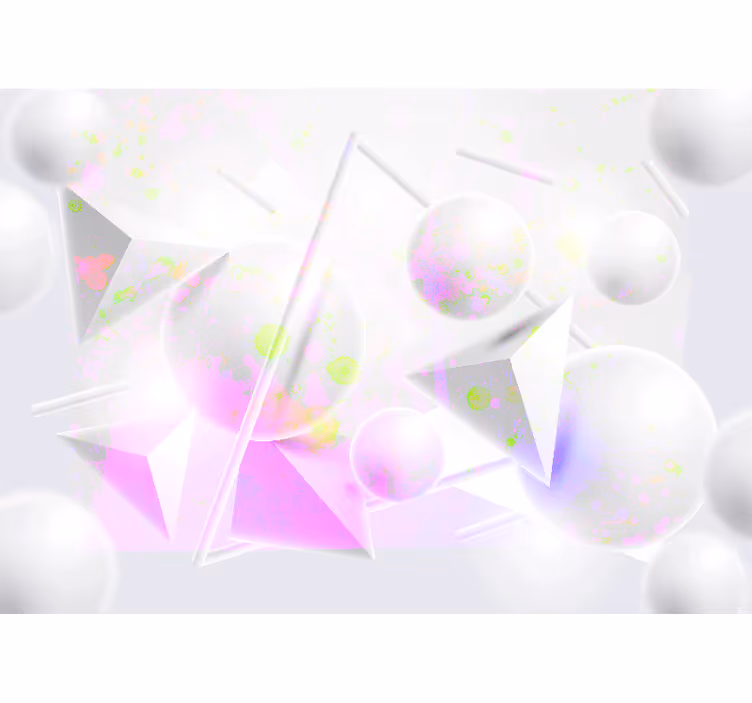 Fototapet abstract fuziune de forme geometrice - TenStickers
