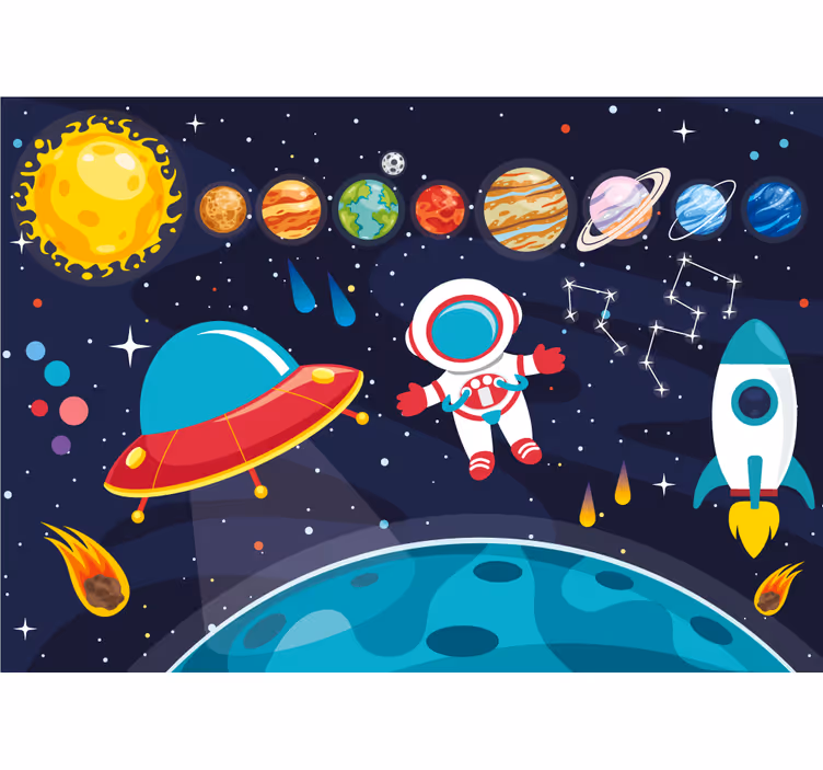 Desene animate diferite simboluri fototapetpentru copii - TenStickers