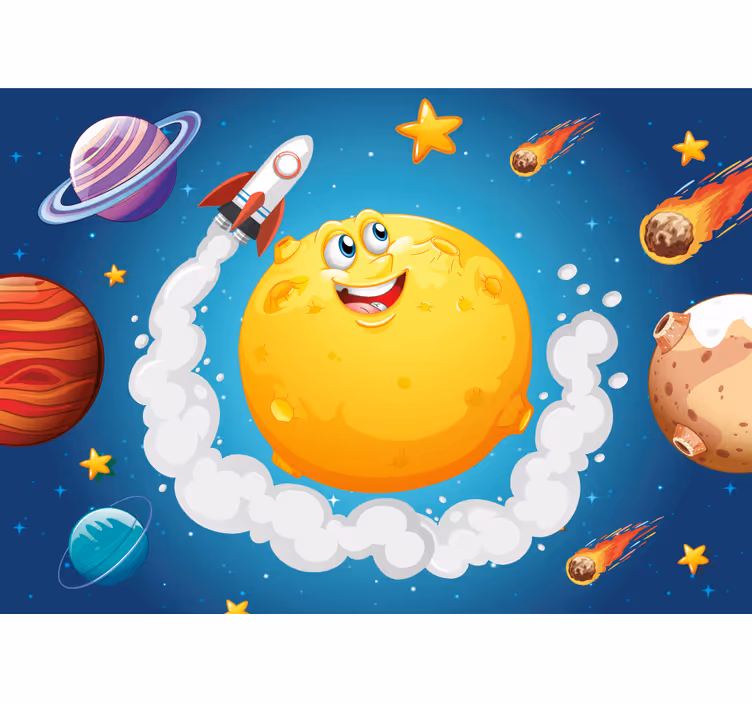 Fototapet de fantezie temă aventură în spațiu - TenStickers