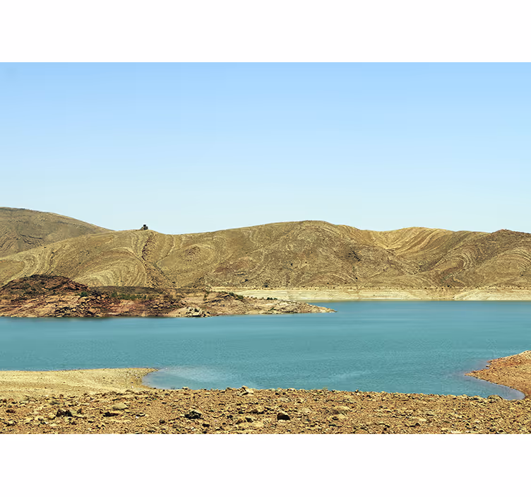 Muntele fototapet lac de munte seren - TenStickers