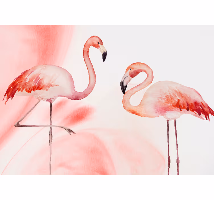 Fototapet camera de zi pereche de flamingo - TenStickers