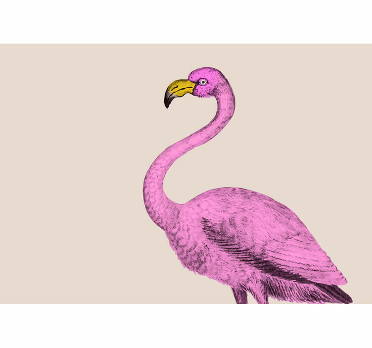 Fototapet animale eleganța flamingo roz - TenStickers