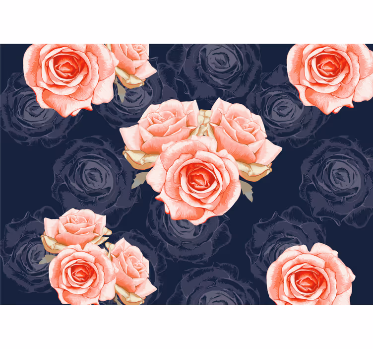 Fototapet trandafiri flori roz elegante - TenStickers