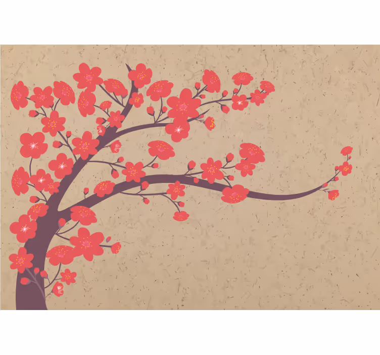 Fototapet cu flori ramură de sakura - TenStickers