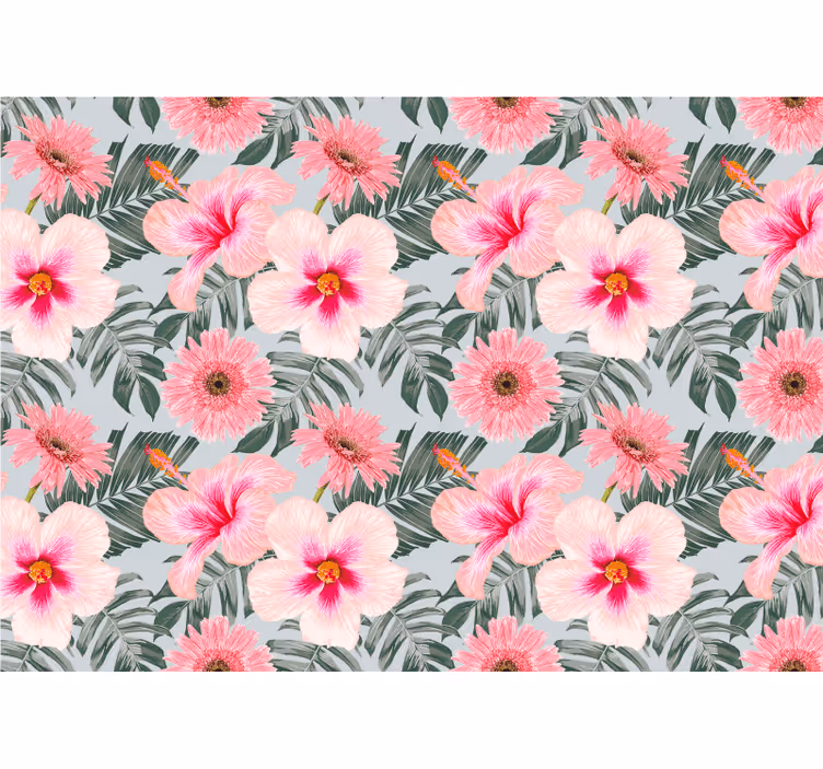 Fototapet cu flori de pictură pastelată colorată - TenStickers