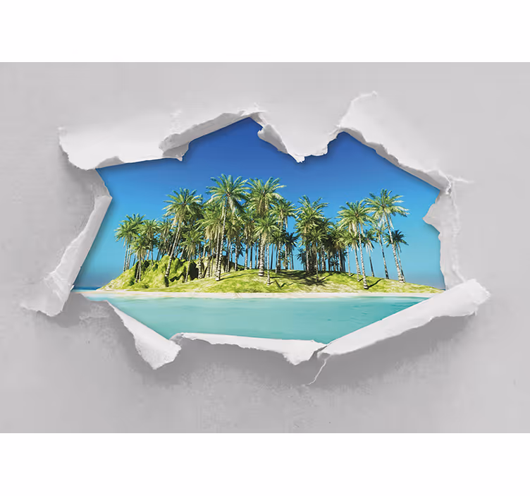 Fototapet peisaje evadare pe insula tropicală - TenStickers