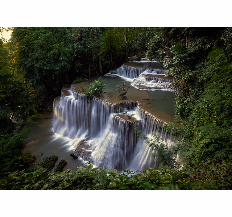 Fototapet natura retragere liniştită în cascadă - TenStickers