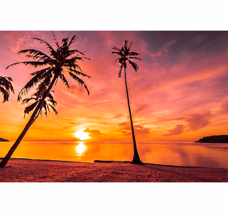 Fototapet natura priveliște apus tropical - TenStickers