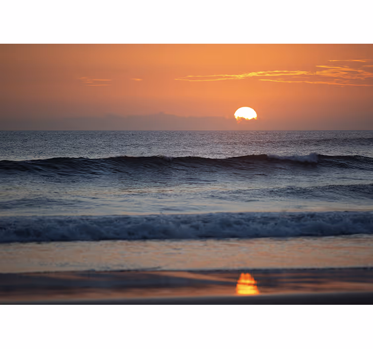 Fototapet mare orizont ocean apus de soare - TenStickers